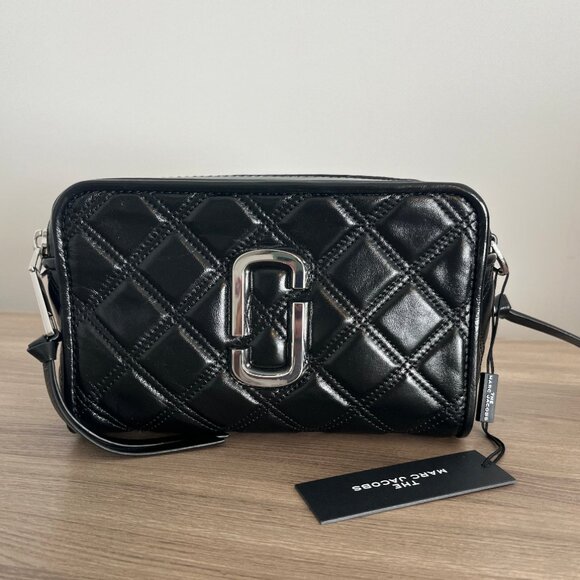 Marc Jacobs Softshot 21 Quilted Crossbody Bag Black NWT - Picture 7 of 7